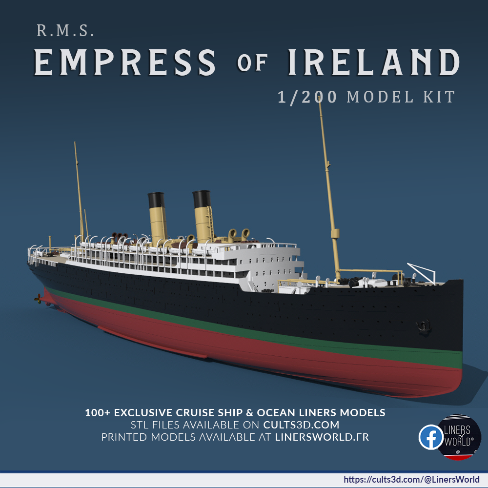 RMS EMPRESS OF IRELAND  the "Canadian Titanic" 1/200 model kit