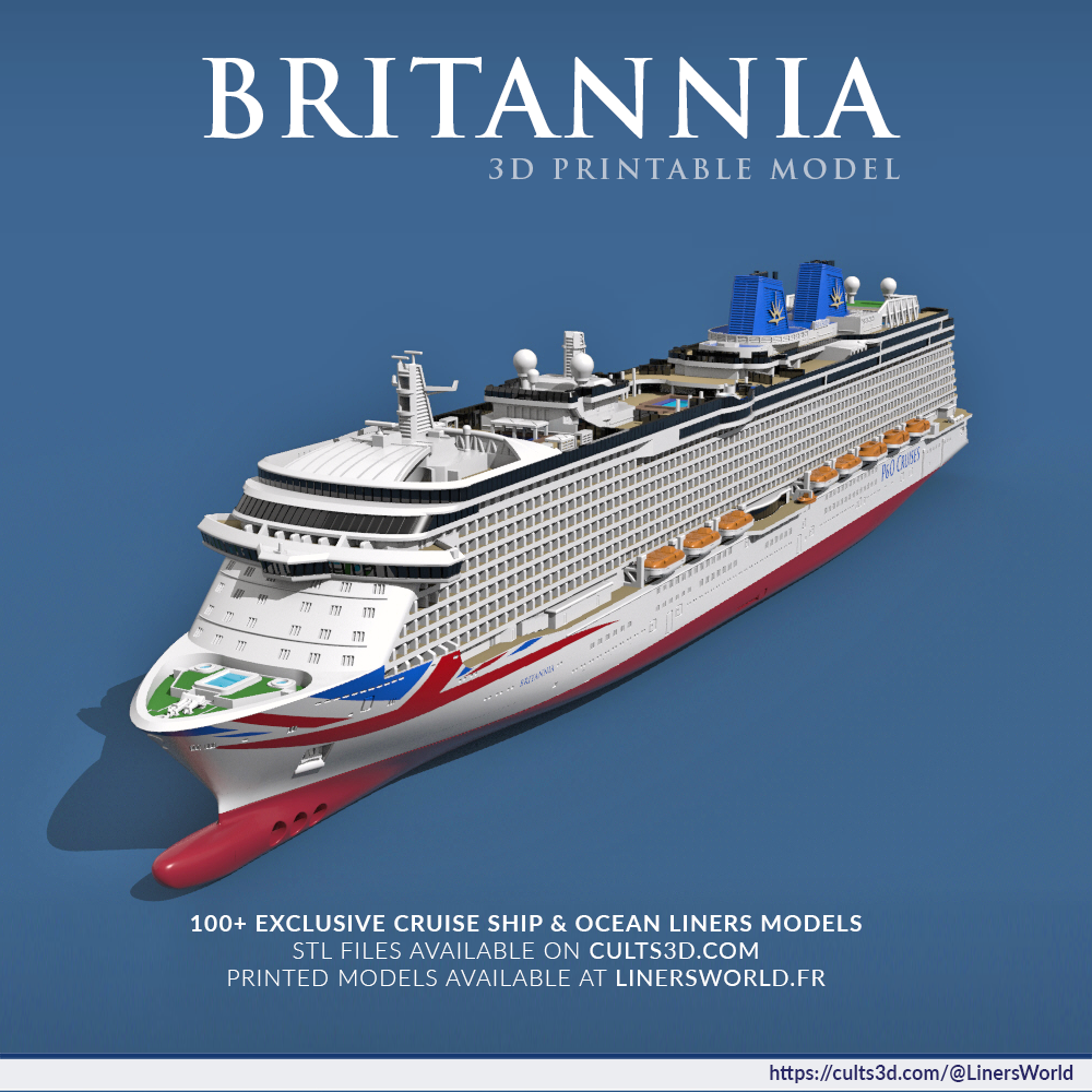 P&O BRITANNIA cruise ship model