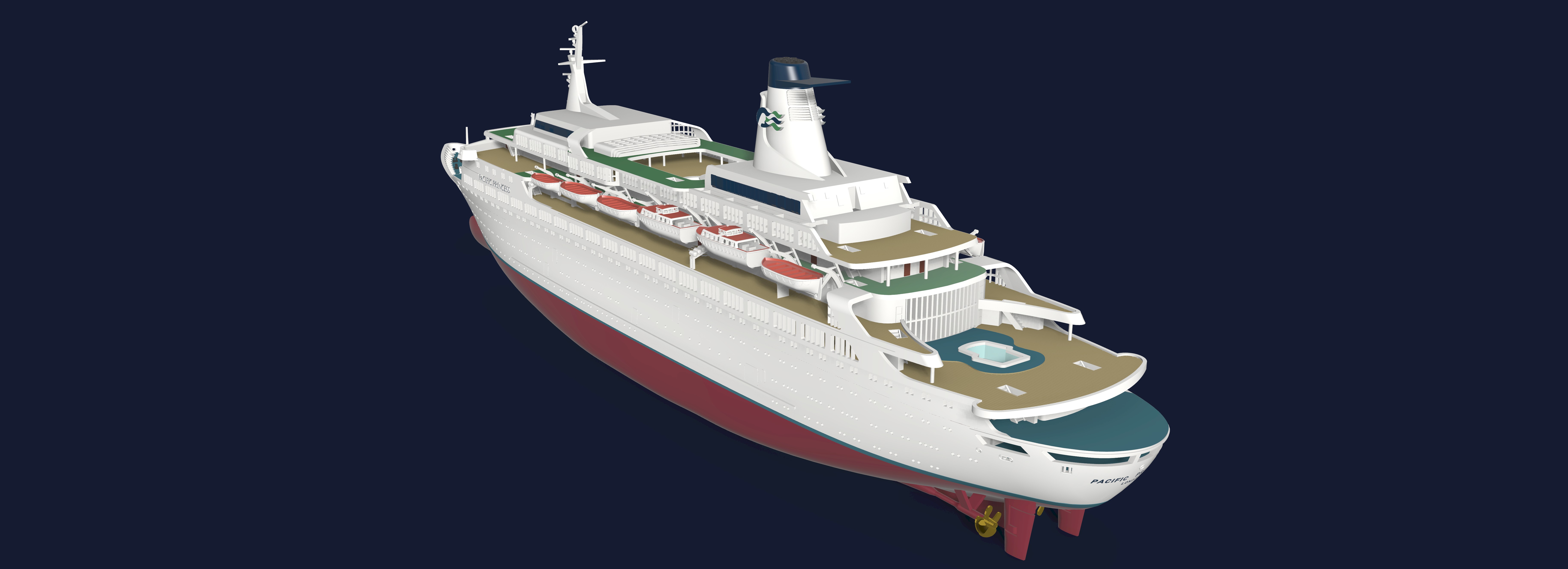 Pacific Princess "the Love Boat" 1/350 model kit