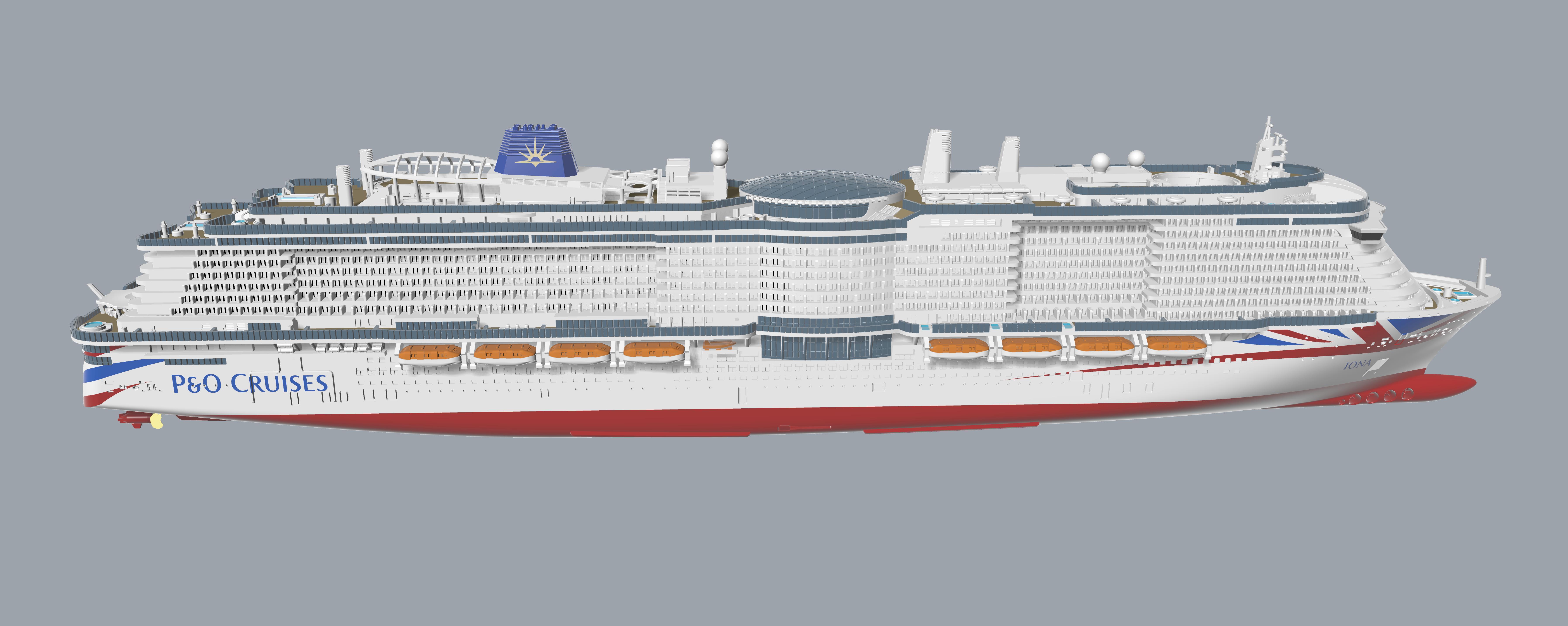 P&O IONA cruise ship model