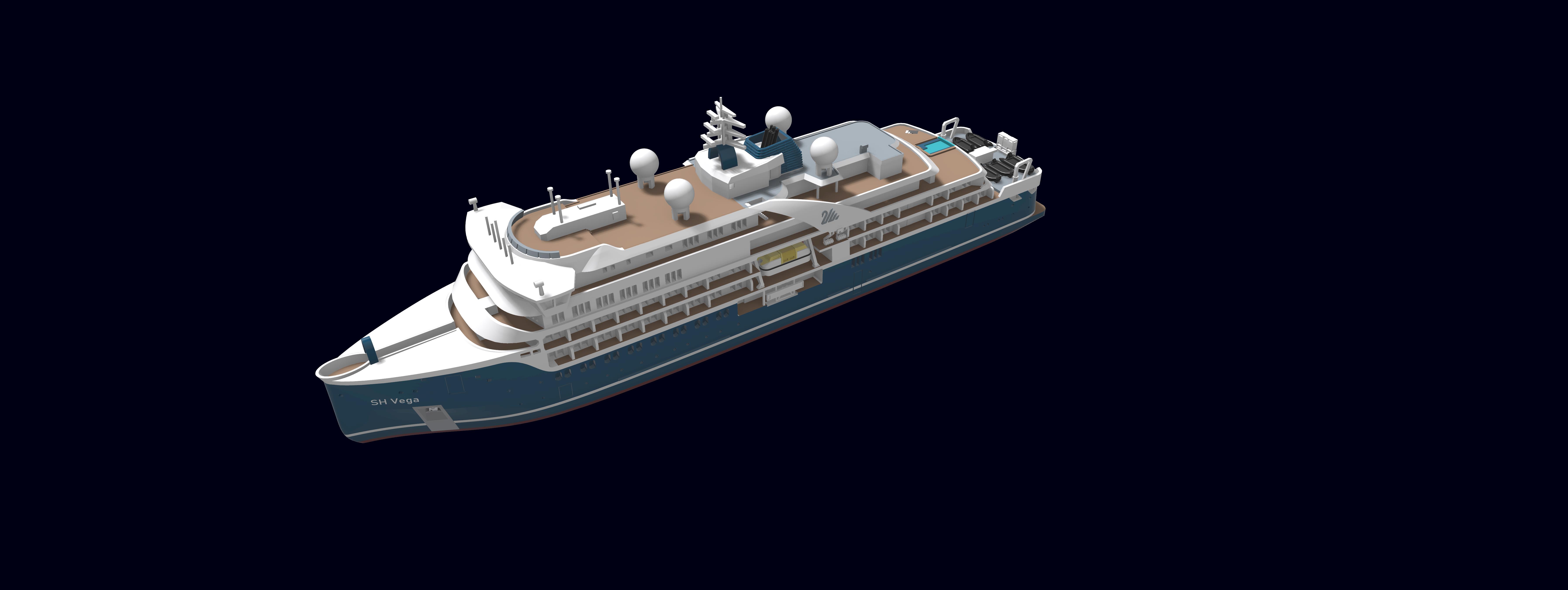 SH MINERVA or SH VEGA exploration cruise ship model