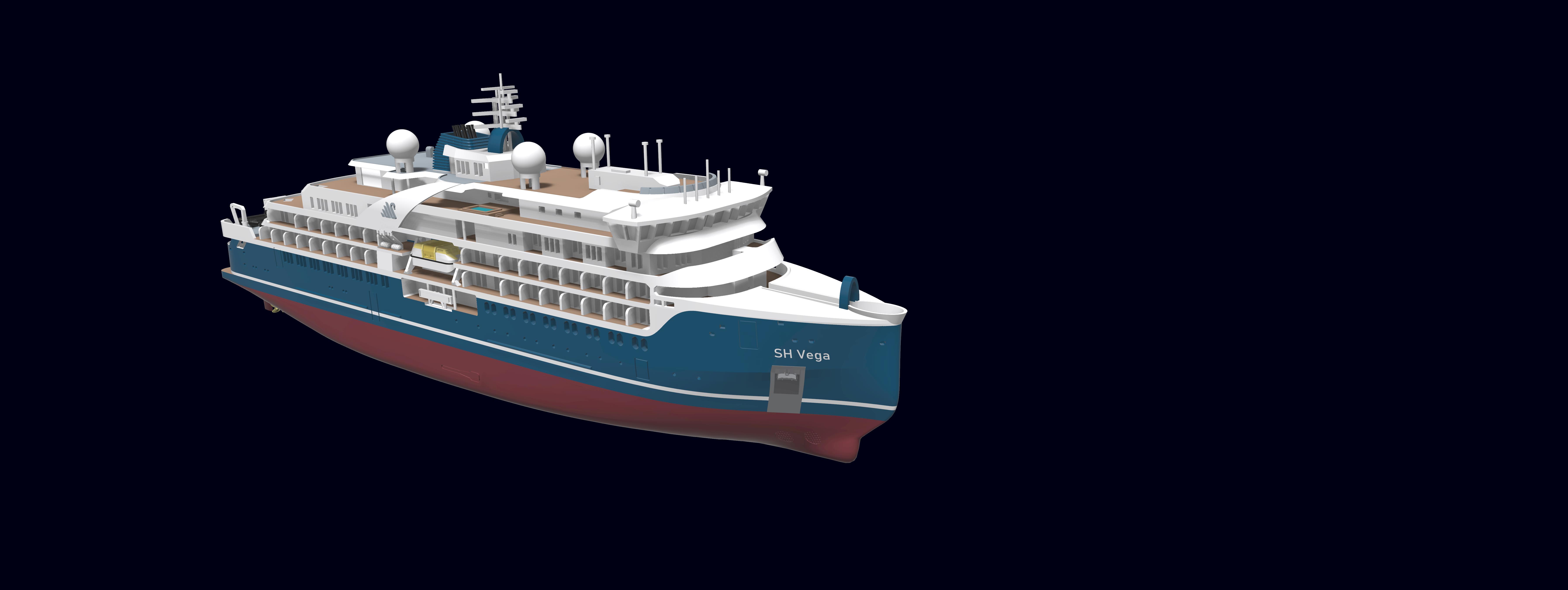 SH MINERVA or SH VEGA exploration cruise ship model