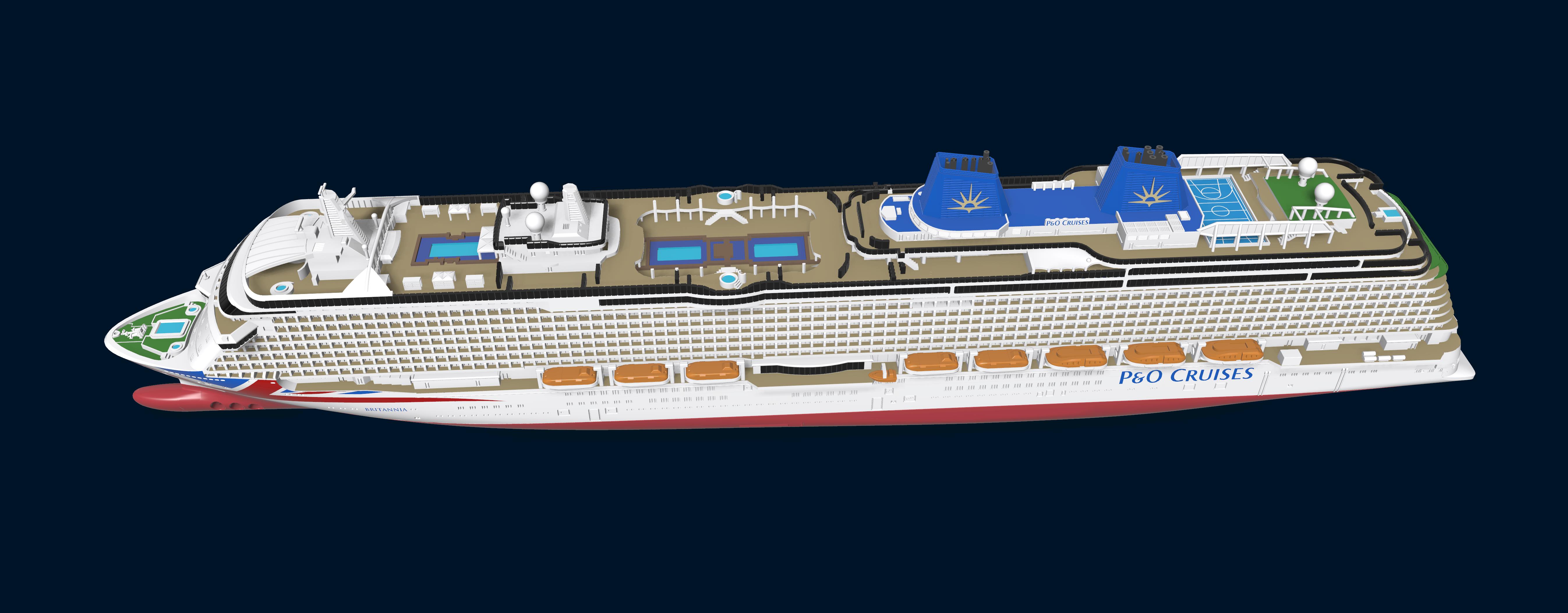 P&O BRITANNIA cruise ship model