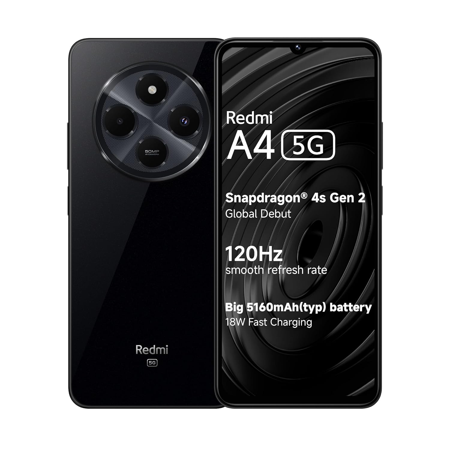 Redmi A4 5G (Starry Black, 4GB RAM, 64GB Storage)