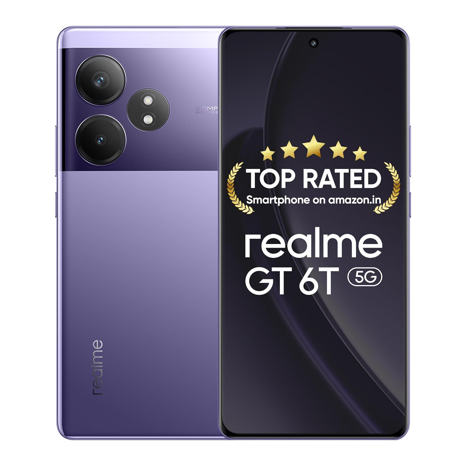 realme GT 6T 5G (Miracle Purple,8GB RAM+256GB Storage) 