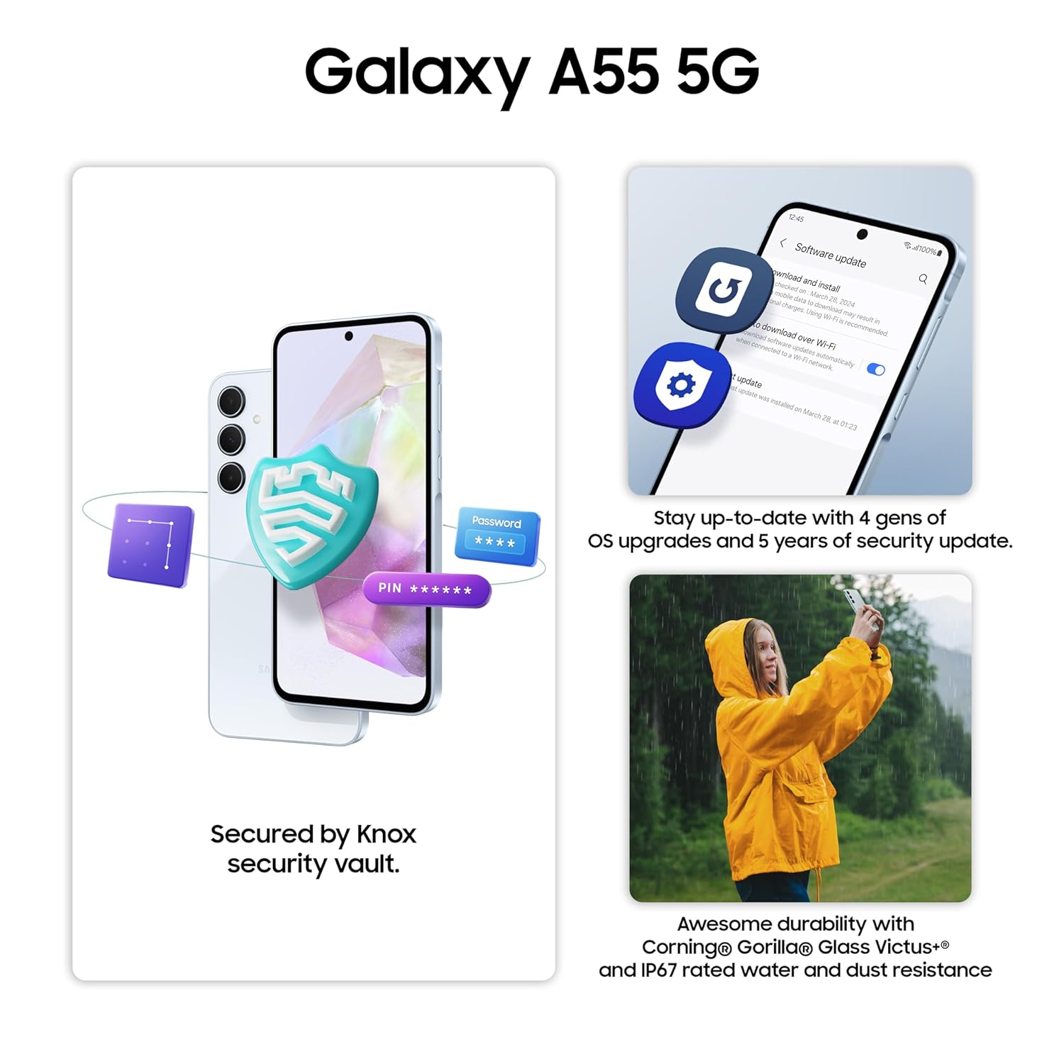 samsung Galaxy A55 5G (Awesome Navy, 8GB RAM, 128GB Storage)