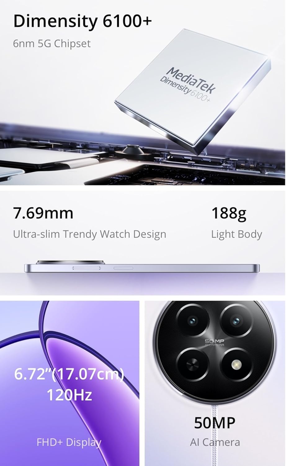 realme 12x 5G (Twilight Purple, 128 GB)  (8 GB RAM)