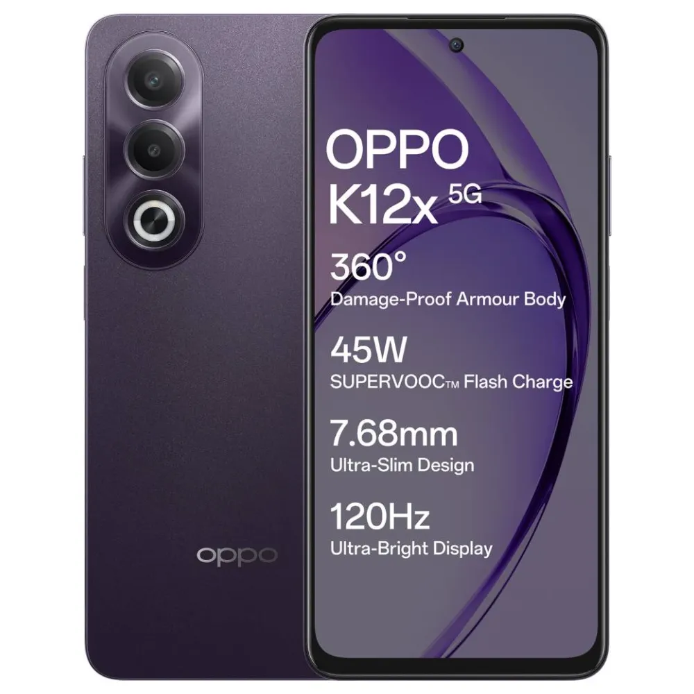 OPPO K12x 5G (Midnight Violet, 128 GB)  (6 GB RAM)