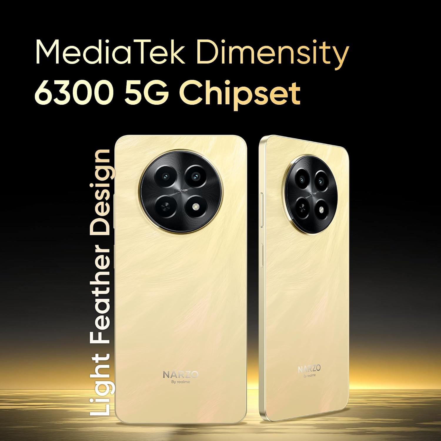 realme NARZO N65 5G (Amber Gold 8GB RAM, 128GB Storage)