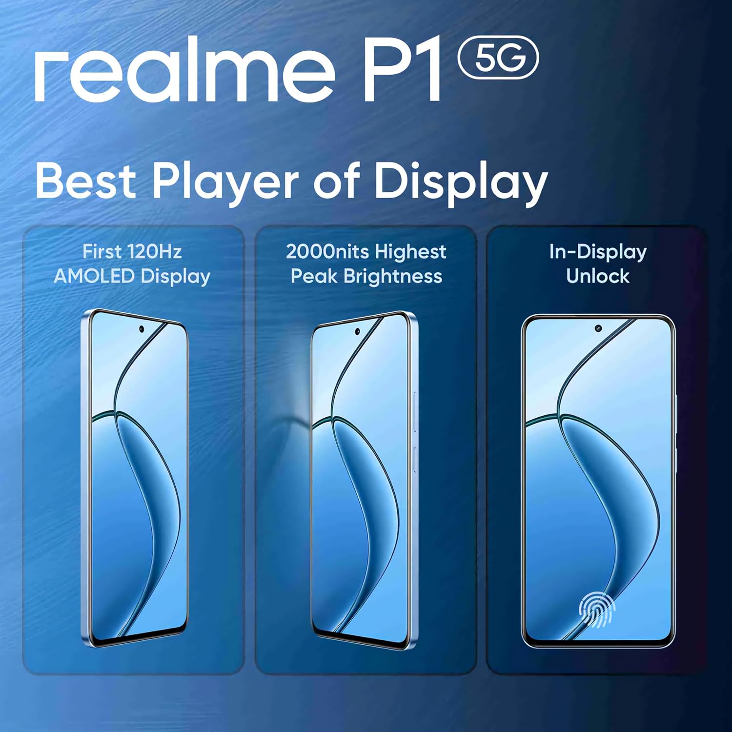 realme P1 5G (Feather Blue, 6GB RAM, 128GB Storage)