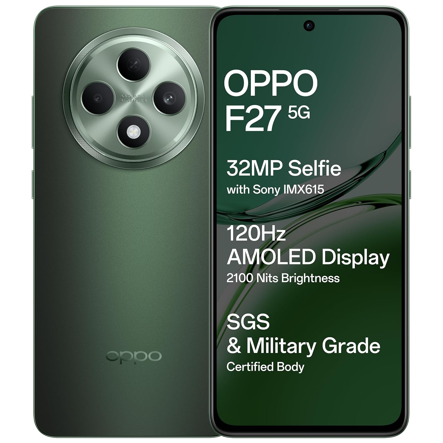 OPPO F27 5G (Emerald Green, 256 GB)  (8 GB RAM)