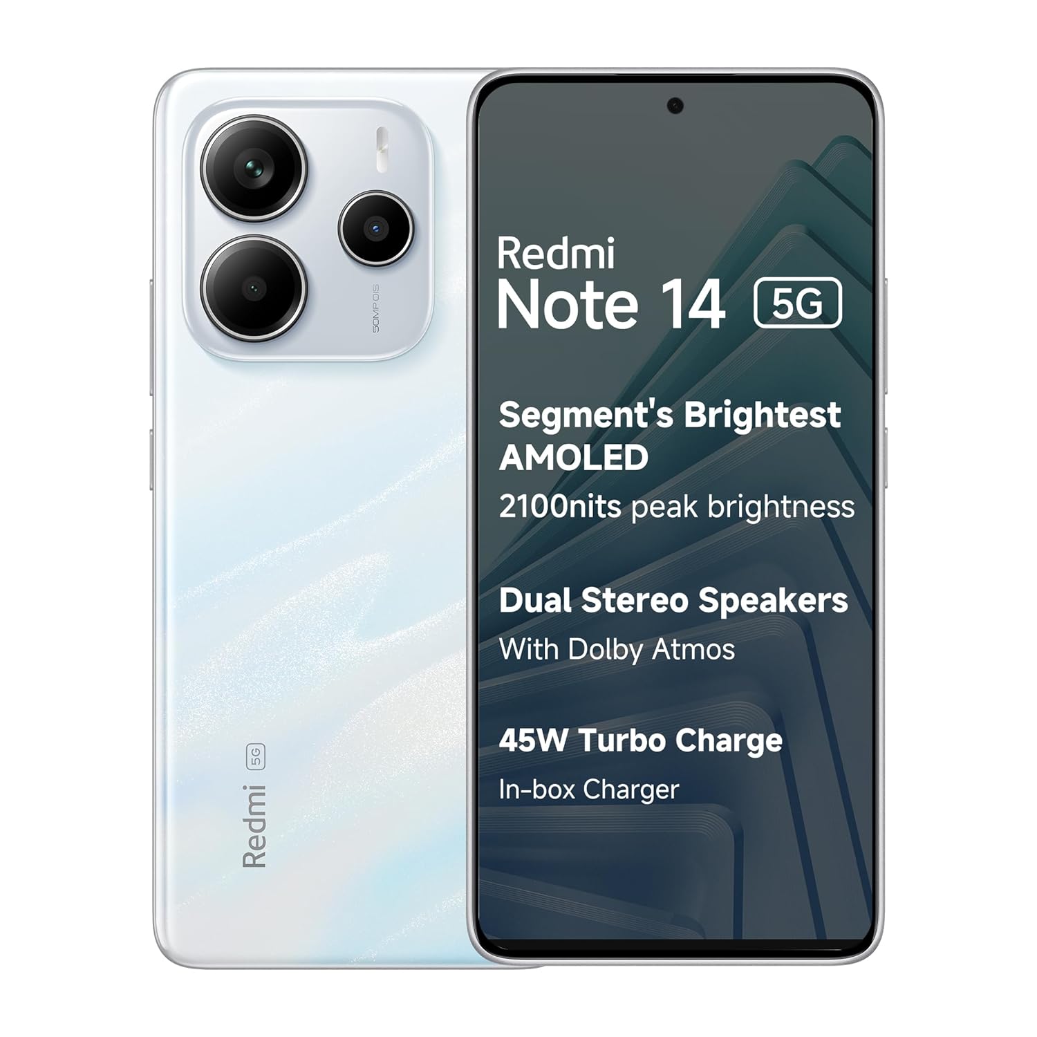REDMI Note 14 5G (Mystique White, 256 GB)  (8 GB RAM)