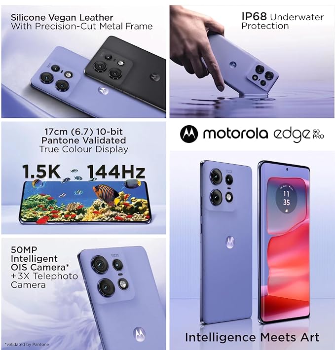 Motorola Edge 50 Pro 5G with 125W Charger (Luxe Lavender, 256 GB)  (12 GB RAM)