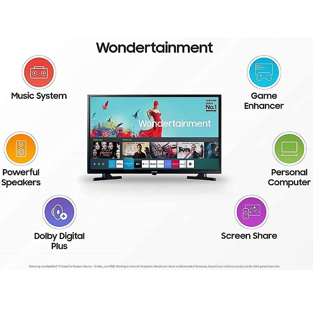 SAMSUNG 80 cm (32 inch) HD Ready LED Smart Tizen TV with SMART TV TIZEN HD  (UA32T4340AKXXL / UA32T4340BKXXL)