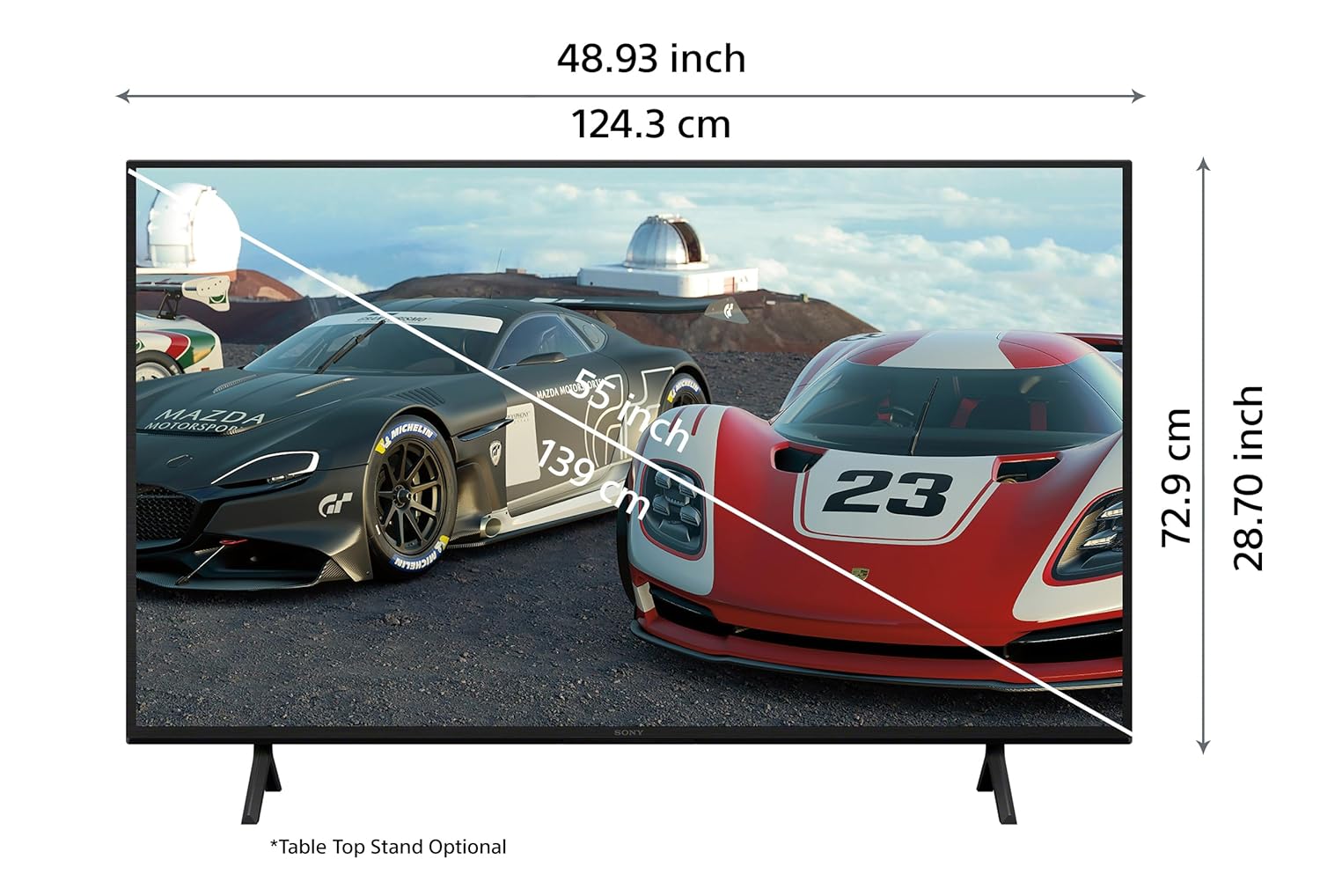SONY Bravia 2 138.8 cm (55 inch) Ultra HD (4K) LED Smart Google TV 2024 Edition with Feature for PlayStation 5  (K-55S25B)