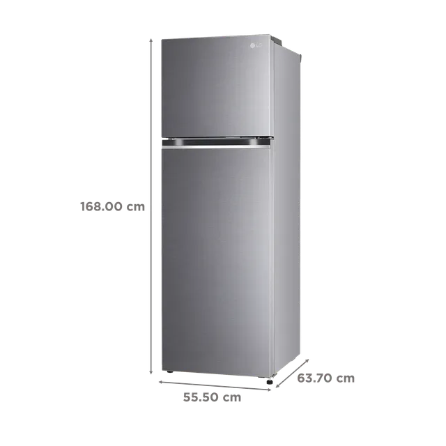 LG 272 L Frost Free Double Door 3 Star Convertible Refrigerator with Inverter Compressor, Express Freeze & Multi Air Flow  (Shiny Steel, GL-S312SPZX)