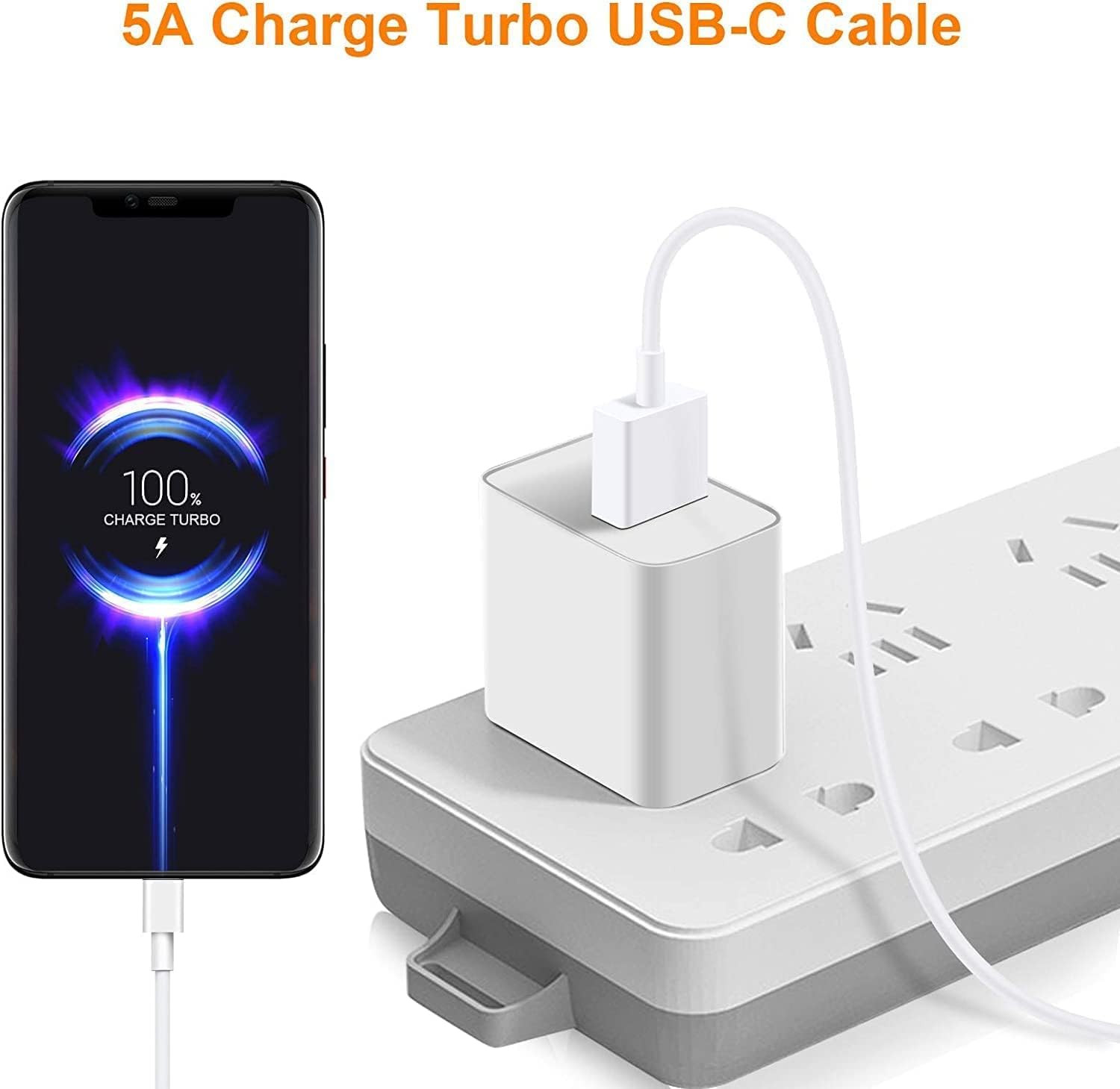 Realme New 65W Supervooc Usb Type C Charging Data Cable for Realme 12 pro plus/11 pro/11/10/9/9i/Narzo 60 Pro/60/50/50 pro/30 Support 67W Superdart and 33W Dart Also Quick Mobile Charge, White