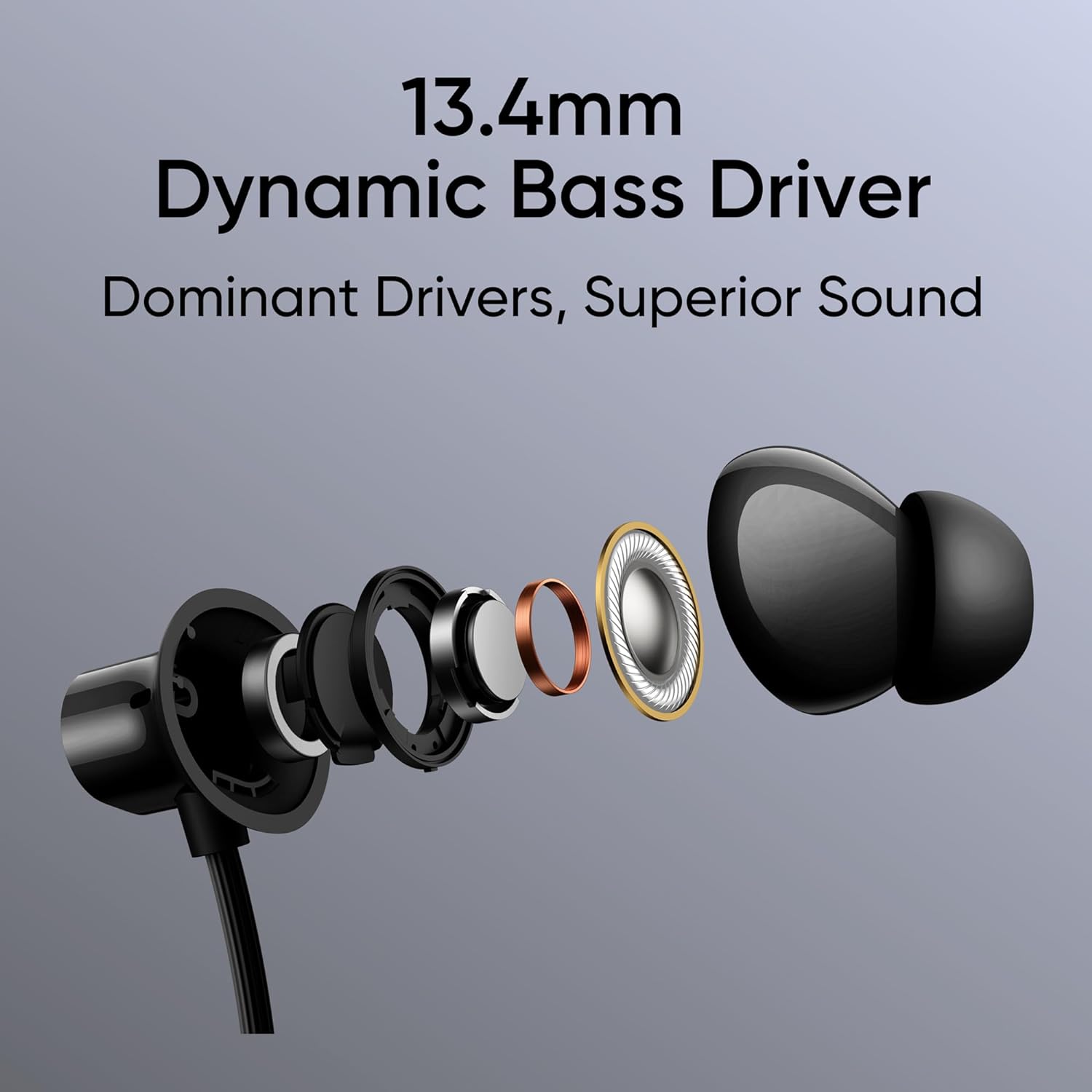 realme Buds Wireless 3 Neo with 13.4mm Driver, 32 hrs Playback, Dual Device Connection Bluetooth  (Black, In the Ear)