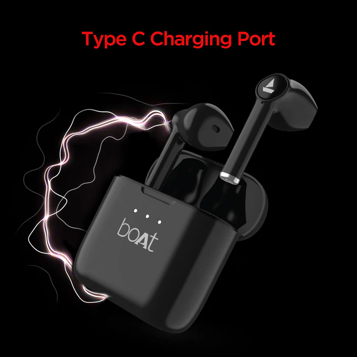 boAt Airdopes 131 with upto 60 hours and ASAP Charge Bluetooth  (Active Black, True Wireless)