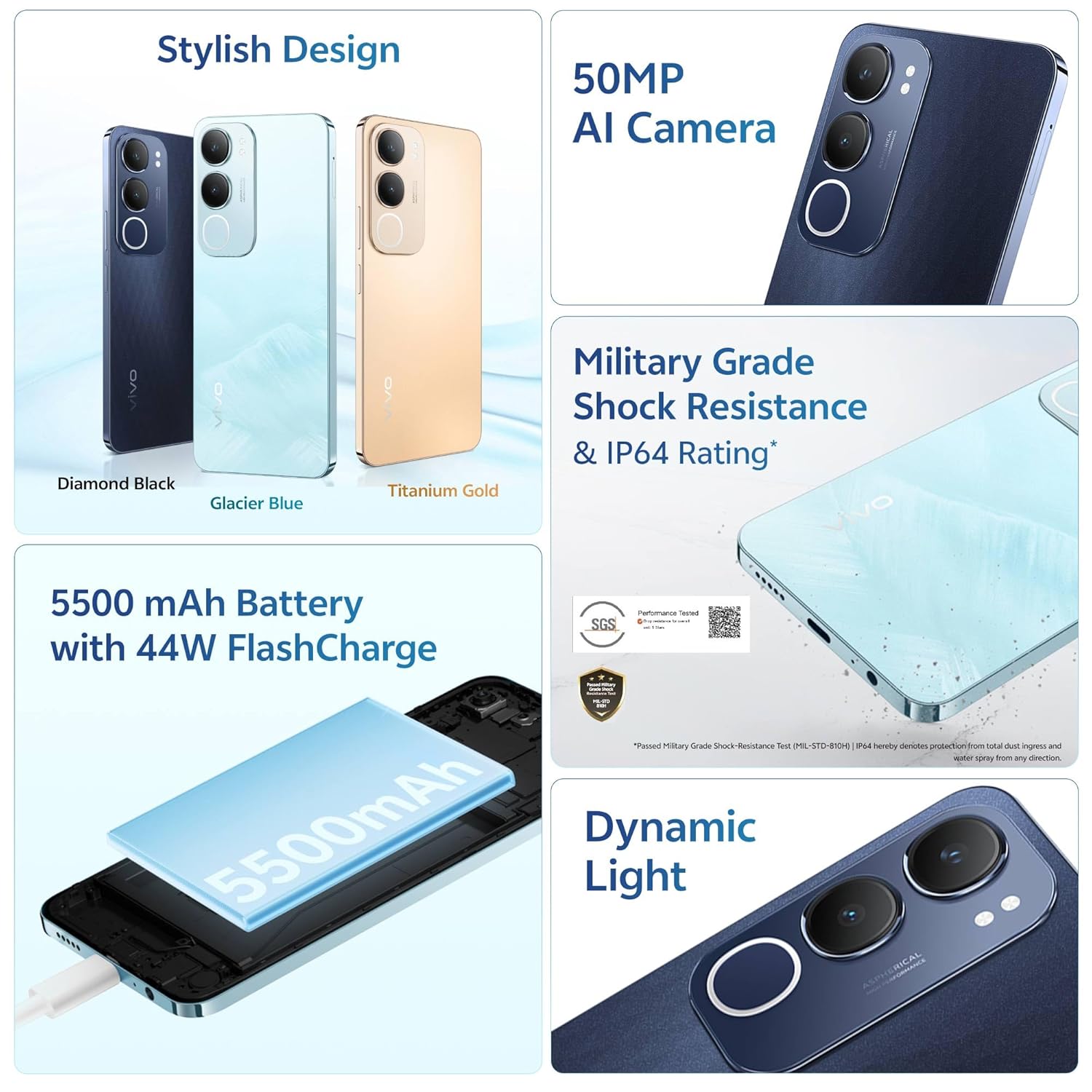 Vivo Y29 5G (6 GB RAM 128 GB Storage, Diamond Black, )