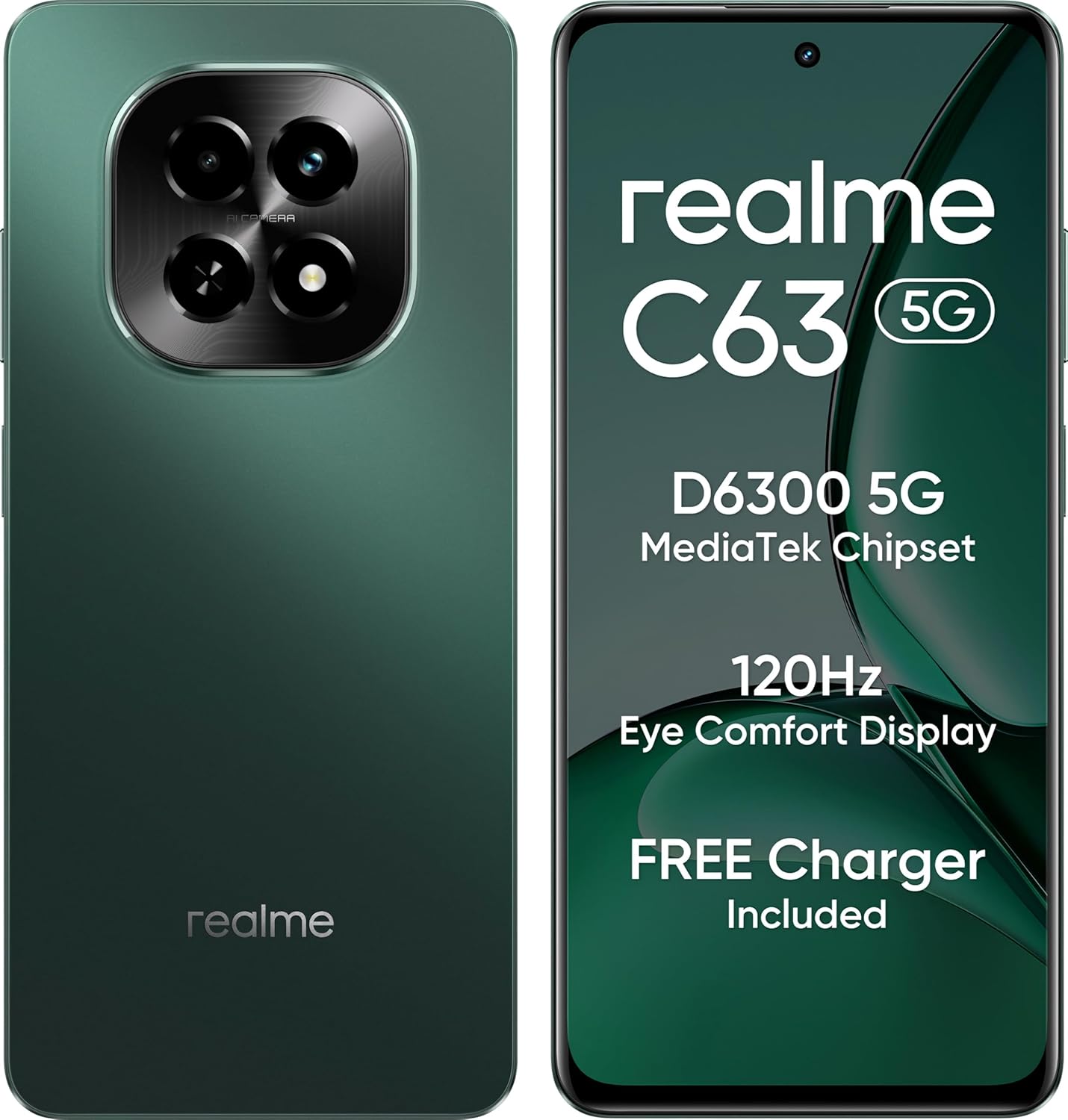 realme C63 5G Charger in the Box (Forest Green, 128 GB)  (4 GB RAM)