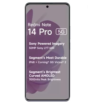 REDMI Note 14 Pro 5G (Phantom Purple, 256 GB)  (8 GB RAM)