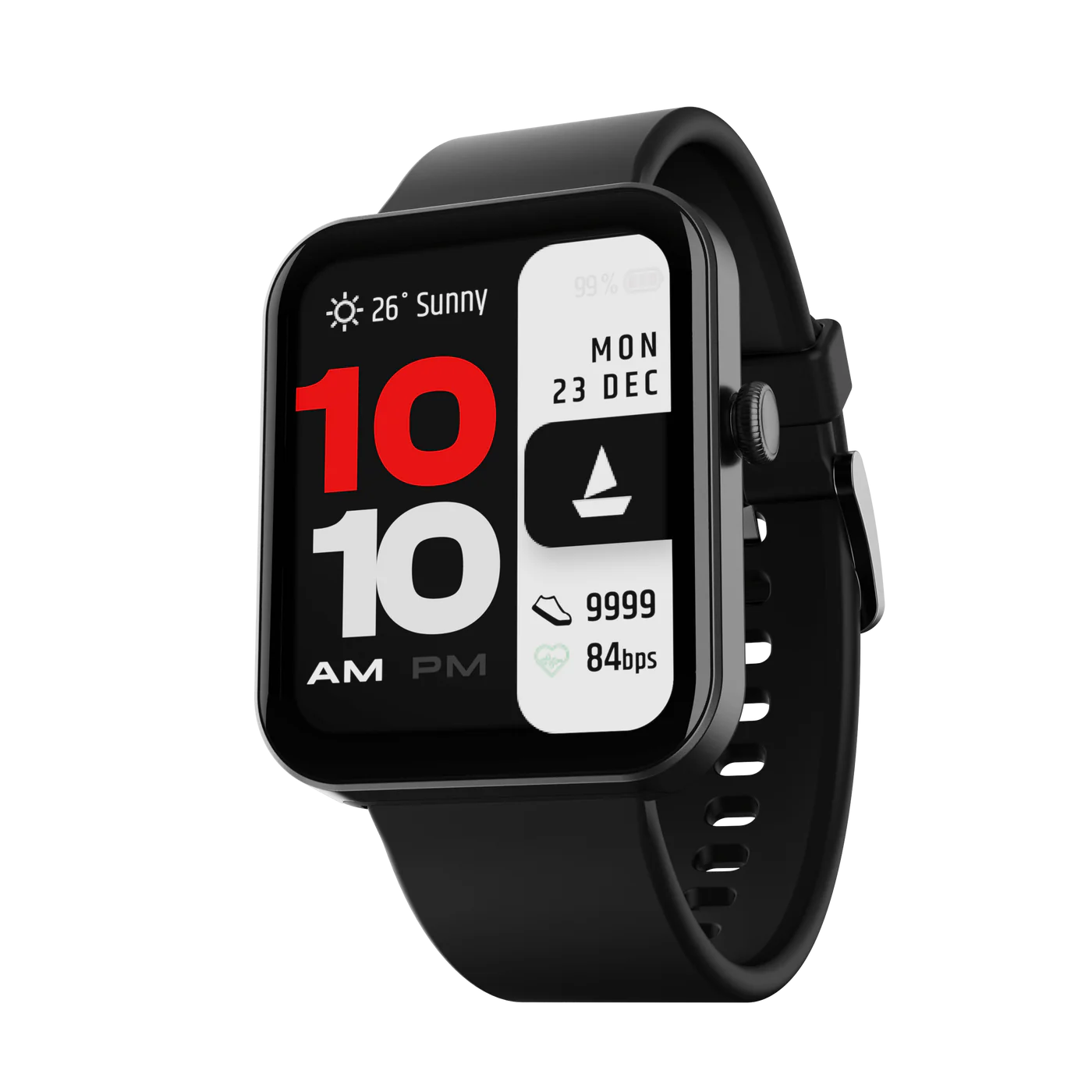 boAt Wave Leap Call Smart Watch with 1.83" HD Display, Advanced Bluetooth Calling, Coins,Multiple Watch Faces, Multi-Sports Modes, IP68, HR & SpO2, Metallic Design, Weather Forecasts(Active Black)