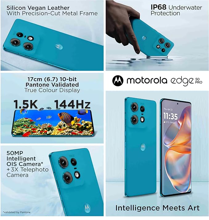 Motorola Edge 50 Pro 5G with 125W Charger (Caneel Bay, 256 GB)  (12 GB RAM)