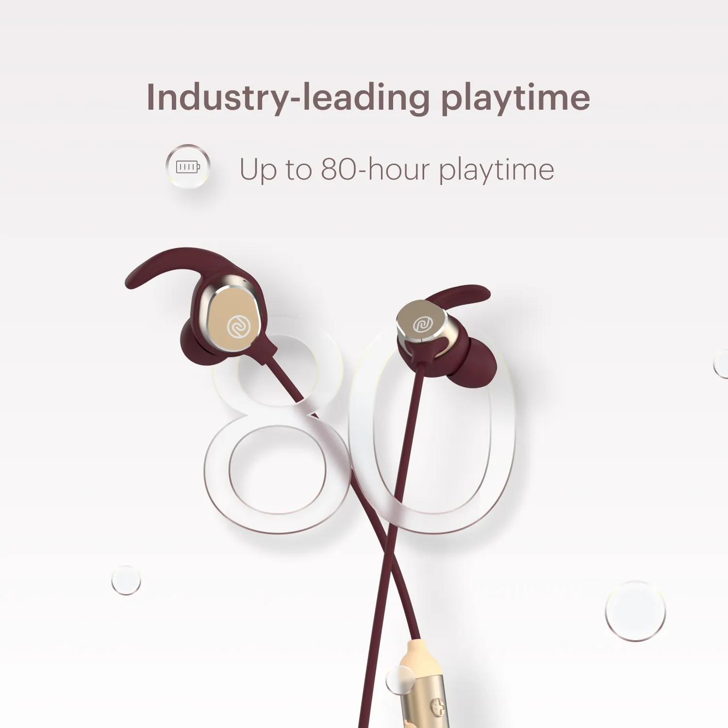Noise Flair XL with 80hrs of playtime, ESR, Instacharge and Bluetooth v5.2 Bluetooth Gaming  (Jet Black, In the Ear)