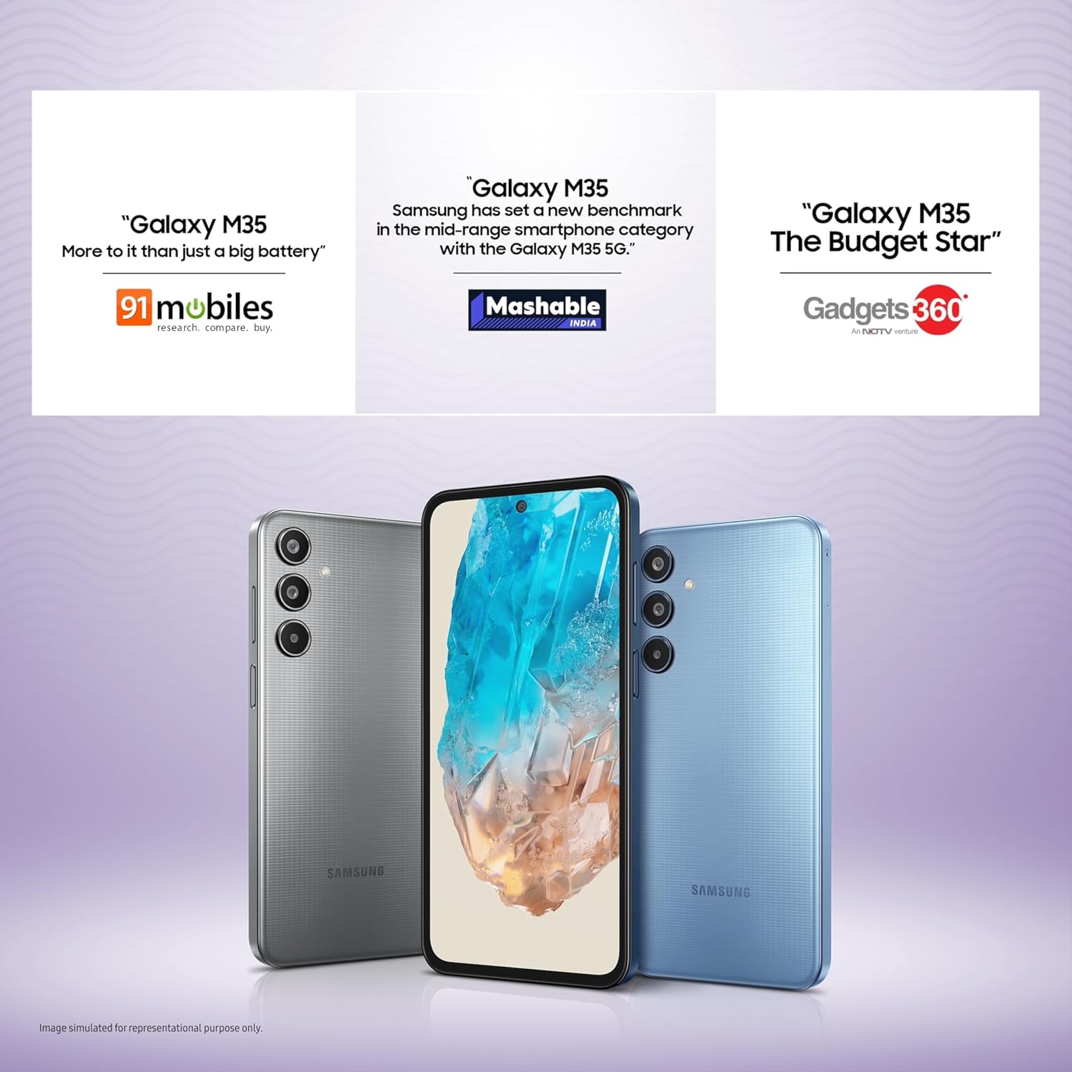 SAMSUNG Galaxy M35 5G (Thunder Grey, 128 GB)  (8 GB RAM)