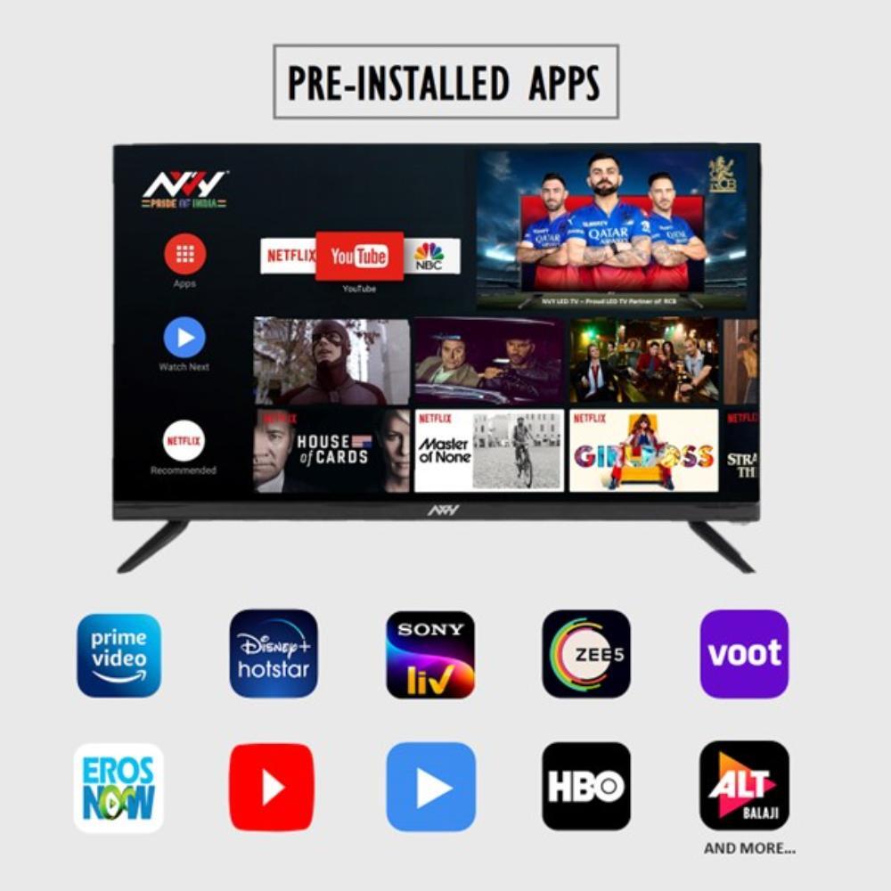 NVY 109 cm (43 inch) Full HD LED Smart Android Based TV  (NVA43SFR1)
