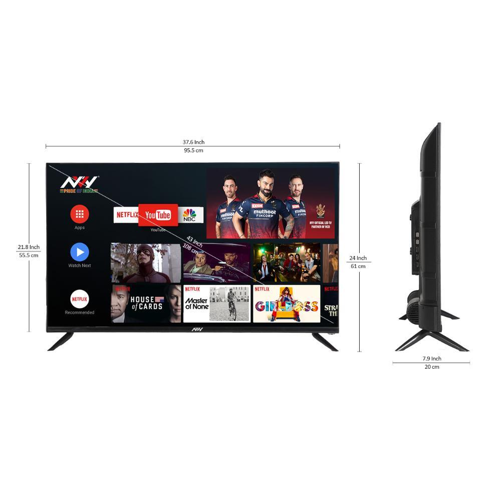NVY 109 cm (43 inch) Full HD LED Smart Android Based TV  (NVA43SFR1)