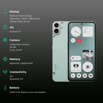 CMF by Nothing Phone 1 (Light Green, 128 GB)  (8 GB RAM)