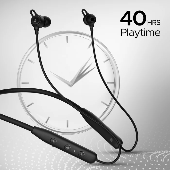 boAt Rockerz 109 with Dual Pairing, 40 HRS Playback & ASAP Charge Bluetooth  (Active Black, In the Ear)