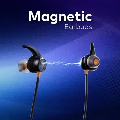 Itel ROAR 35PRO 20-Hrs Playtime, 13mm Bass Boost Drivers, Magnetic Earbuds & IPX5 Bluetooth (Black)