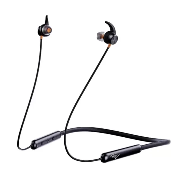 Itel ROAR 35PRO 20-Hrs Playtime, 13mm Bass Boost Drivers, Magnetic Earbuds & IPX5 Bluetooth (Black)
