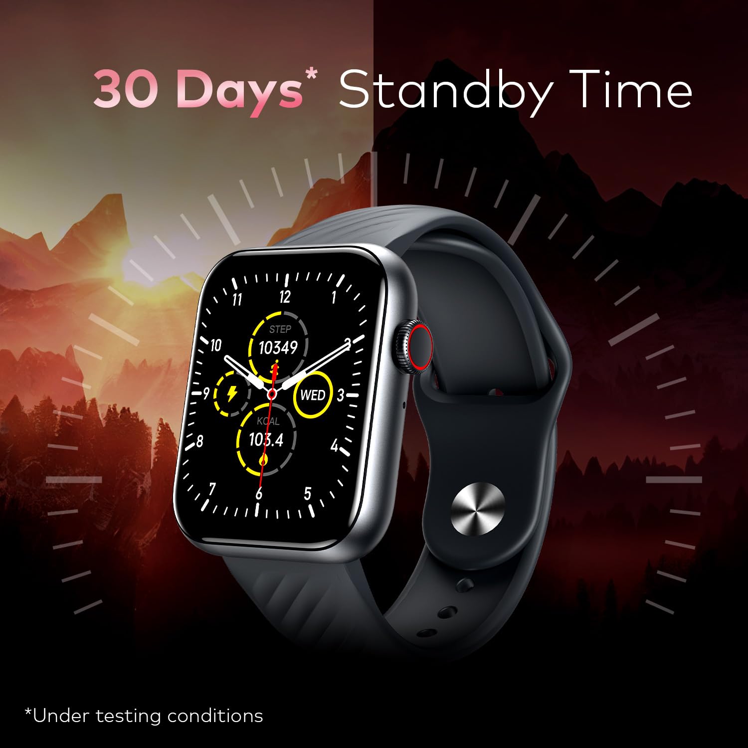 itel ICON-2 Smartwatch with BT Calling,1.83"HD Display,IP68,Voice Assistant Smartwatch  (Black Strap, Free Size)