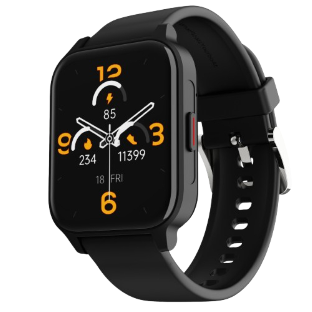 boAt Wave Magma Smart Watch, 4.97 cm (1.96 inch) HD Display, Advanced Bluetooth Calling, Animated Watch Faces, Android 7.0/IOS 12.0 above Compatible, 100+ Sports Modes, IP68 Dust, Sweat & Splash Resistance (Charcoal Black)