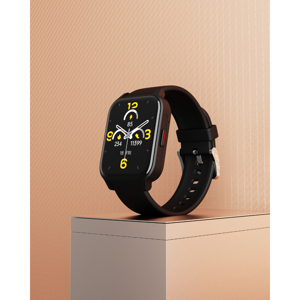 boAt Wave Magma Smart Watch, 4.97 cm (1.96 inch) HD Display, Advanced Bluetooth Calling, Animated Watch Faces, Android 7.0/IOS 12.0 above Compatible, 100+ Sports Modes, IP68 Dust, Sweat & Splash Resistance (Charcoal Black)
