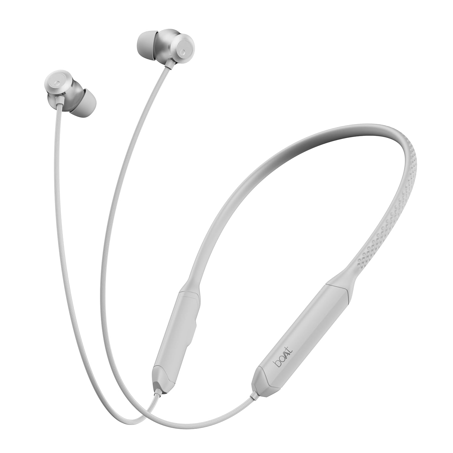 boAt Rockerz 255 Z Plus w/ AI ENx Tech, Spatial Audio, 50HRS Playback & Powerbuds Bluetooth  (Slate Grey, In the Ear)