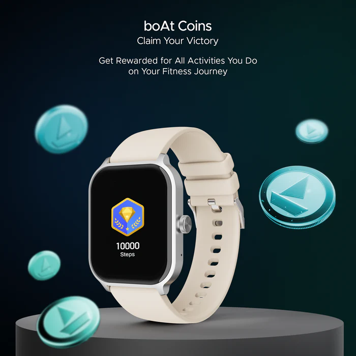 boAt Storm Call 3 Plus w/ Turn by Turn Navigation, QR Tray, 4.97cm(1.96'') HD Display Smartwatch  (Cherry Blossom Strap, Free Size)