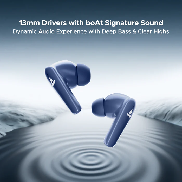 boAt Airdopes 131 Elite ANC w/ Active Noise Cancellation,60HRS Playback,Chrome Design Bluetooth  (Dawn Blue, True Wireless)