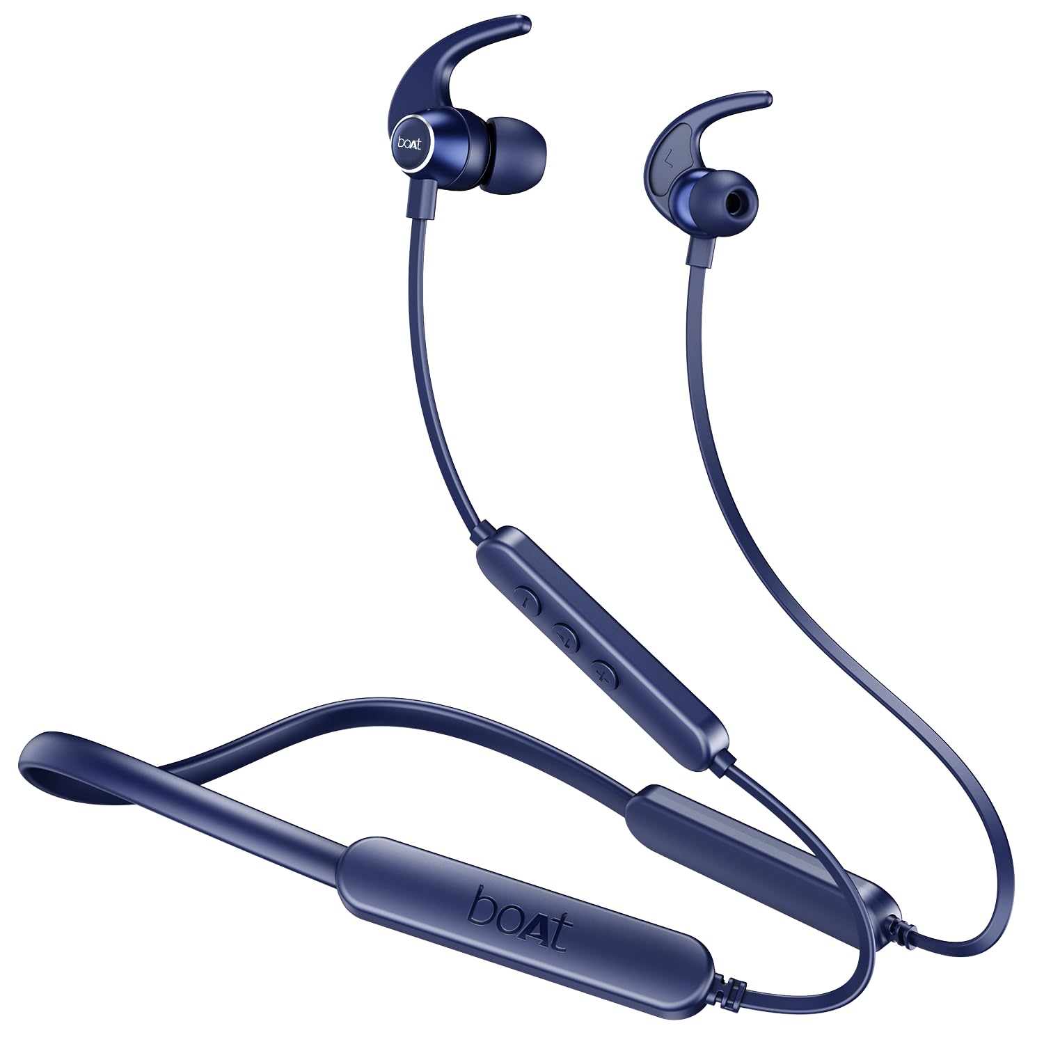 boAt Rockerz 255 Pro+ /258 Pro+ with ASAP Charge and upto 60 Hours Playback Bluetooth (Navy Blue, In the Ear)