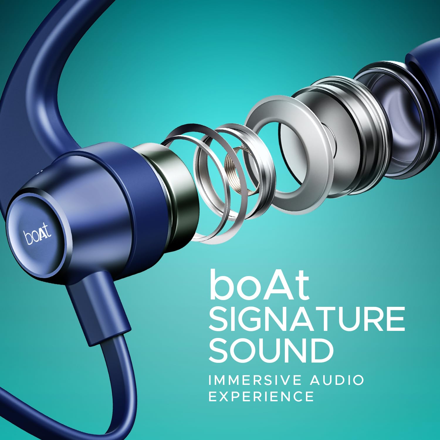 boAt Rockerz 255 Pro+ /258 Pro+ with ASAP Charge and upto 60 Hours Playback Bluetooth  (Navy Blue, In the Ear)
