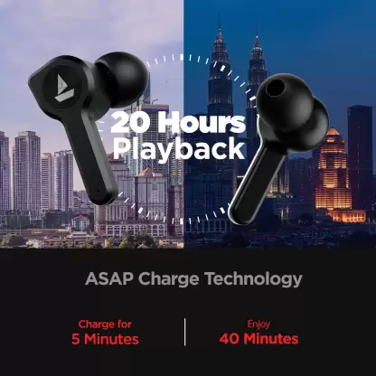 boAt Airdopes 402 Bluetooth Truly Wireless in Ear Earbuds with Mic (Active Black)