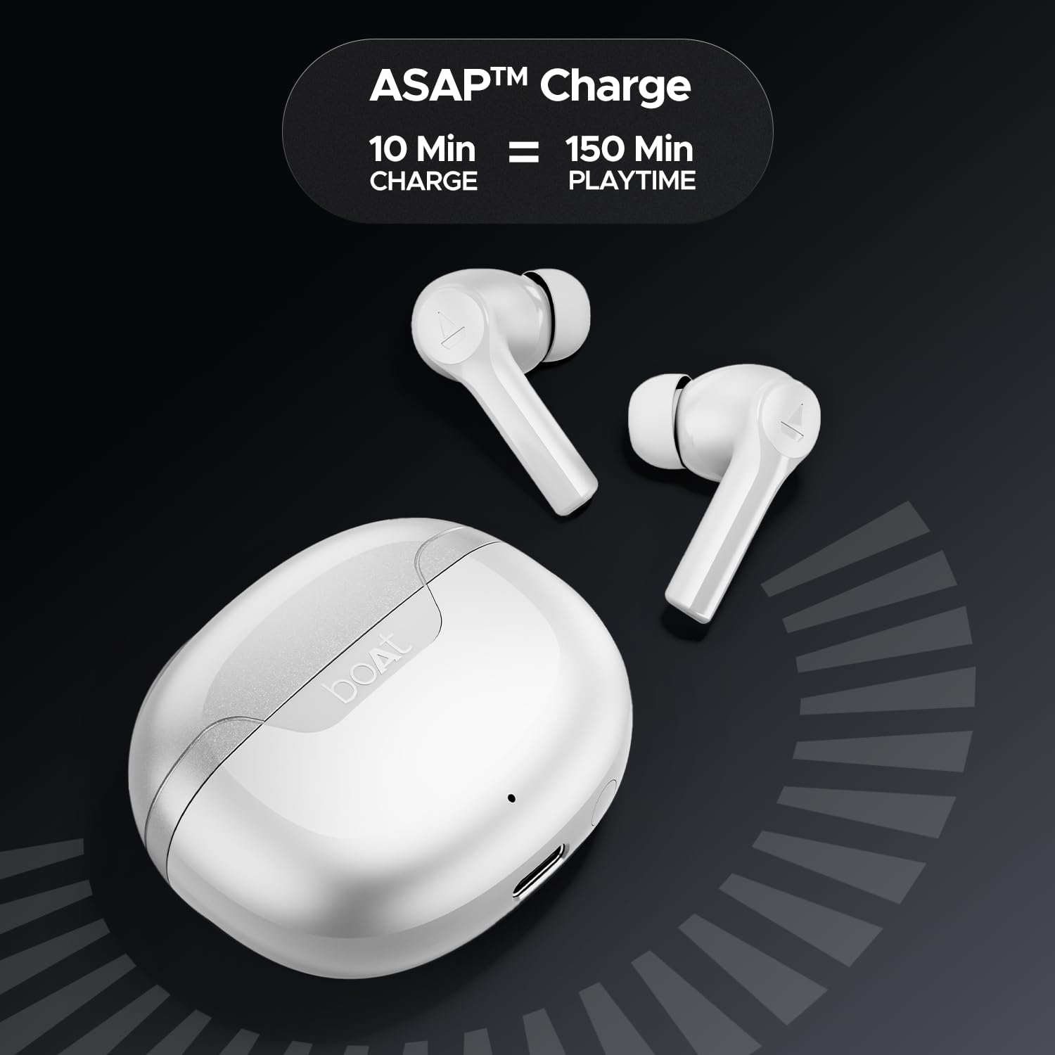 boAt Airdopes 300 w/ 4-Mics ENx Technology,Multipoint Connectivity & In Ear Detection Bluetooth  (Chrome White, True Wireless)
