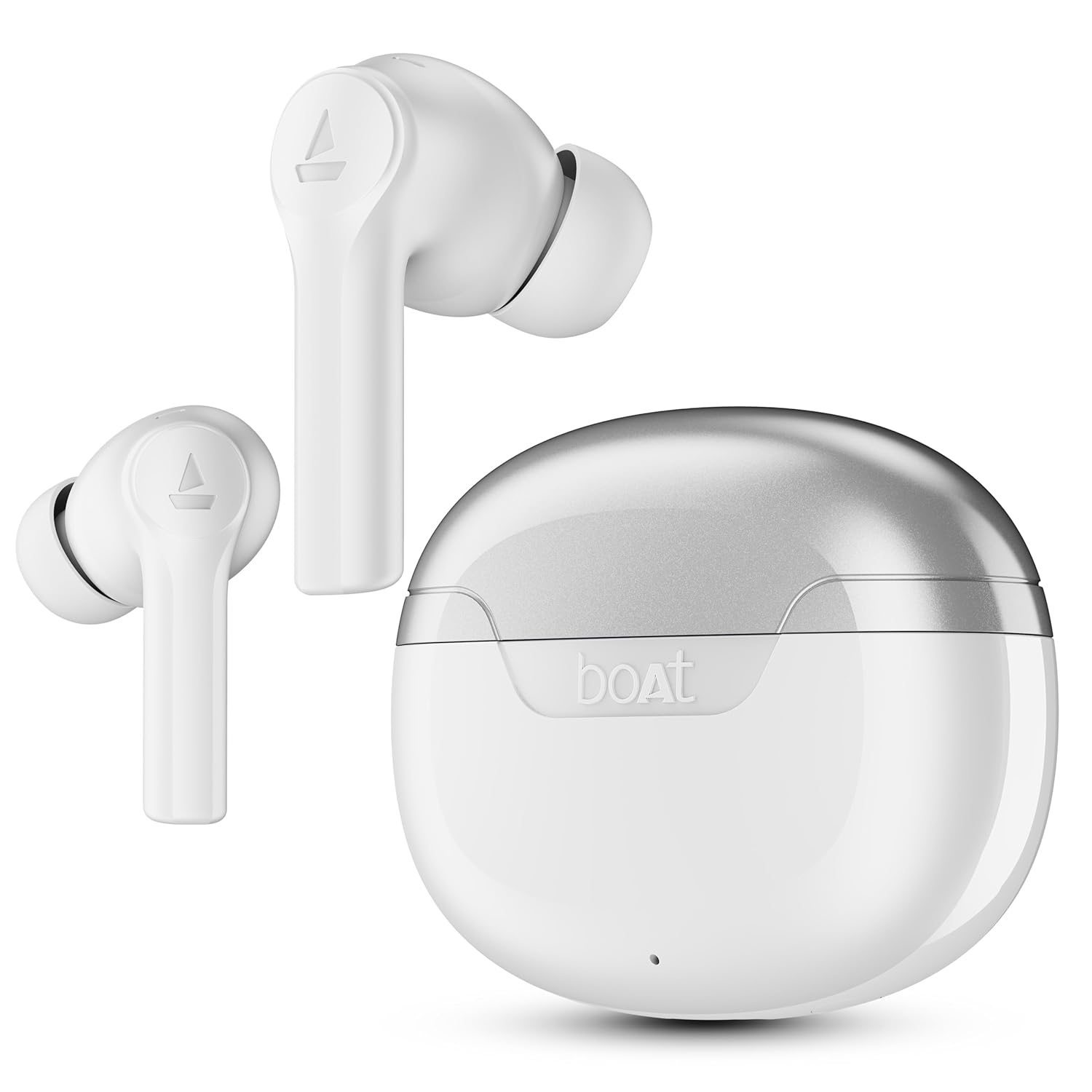 boAt Airdopes 300 w/ 4-Mics ENx Technology,Multipoint Connectivity & In Ear Detection Bluetooth  (Chrome White, True Wireless)