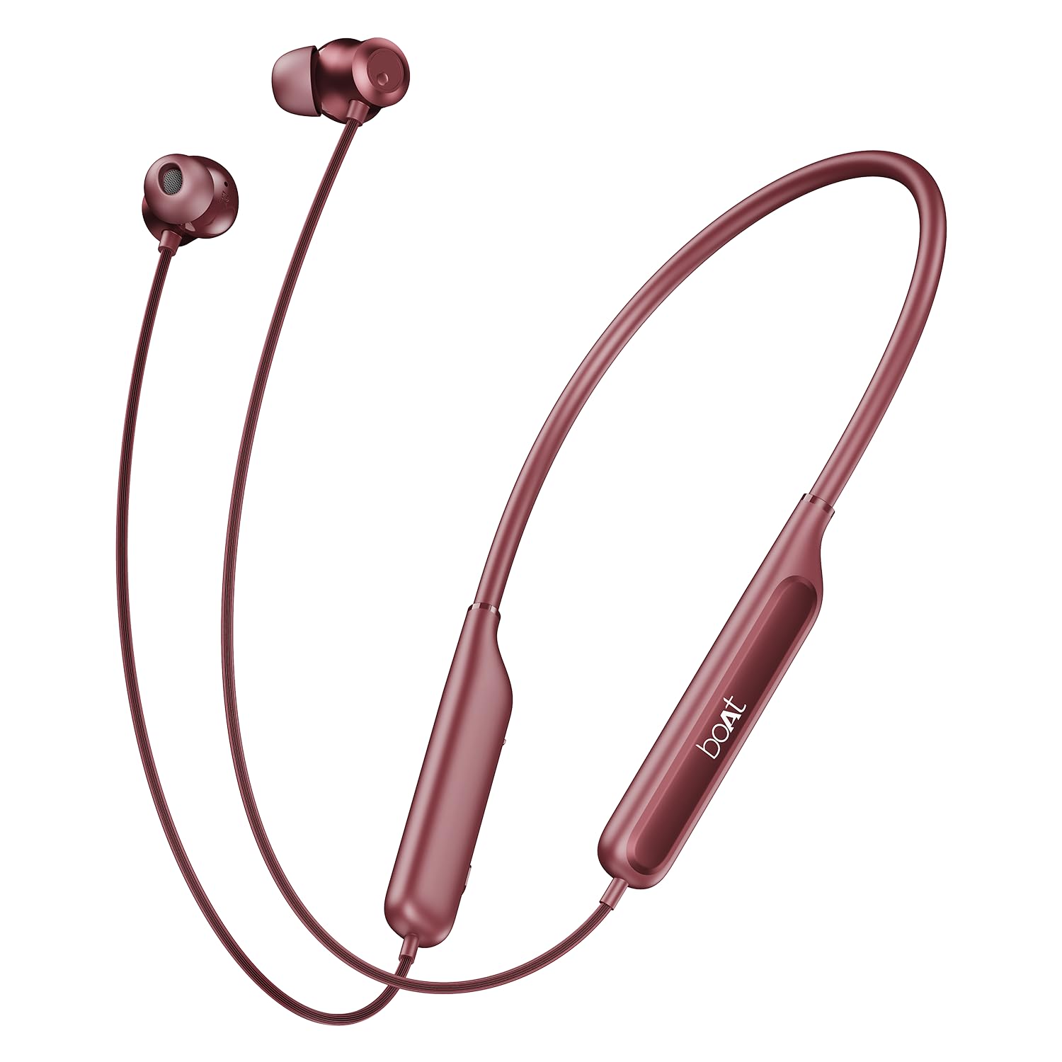 boAt Rockerz 210 ANC w/ 30dB Active Noise Cancellation, AI- ENx Tech & Spatial Audio Bluetooth  (Ruby Red, In the Ear)