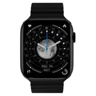 Fire-Boltt Vogue 52.1mm (2.05) Display, Always On Display, Wireless Charging, App GPS Smartwatch  (Black Strap, Free Size)