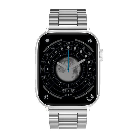 Fire-Boltt Vogue 52.1mm (2.05) Display, Always On Display, Wireless Charging, App GPS Smartwatch  (Black Strap, Free Size)